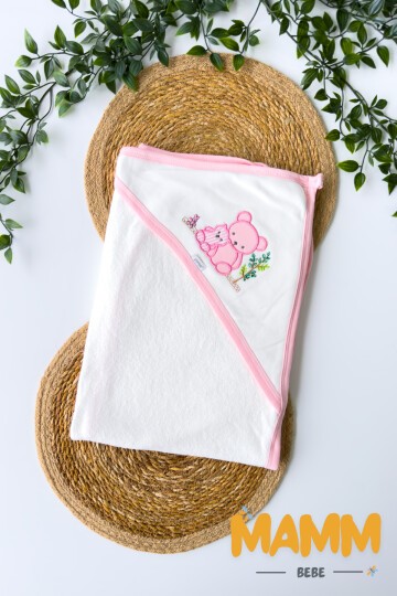 AYICIK DETAYLI HAVLU PEMBE