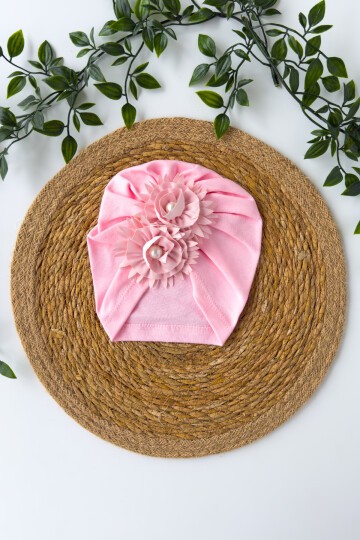 GÜL DETAYLI BONE PEMBE