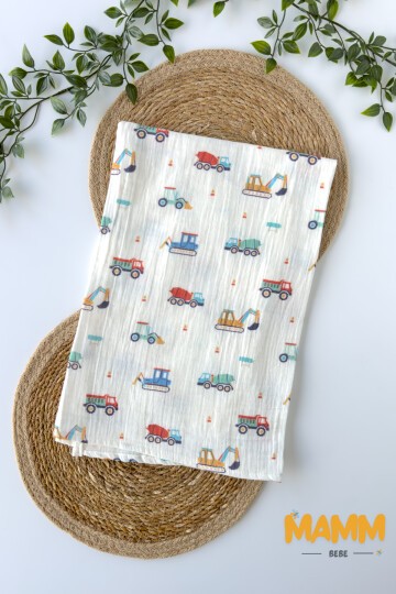 KEPÇE DESENLİ MÜSLİN BEBEK BATTANİYE 85*85