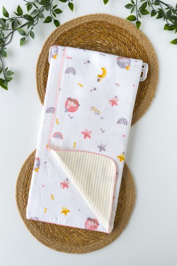 PİKELİ MÜSLİN BEBEK BATTANİYE YILDIZ 100*100 CM