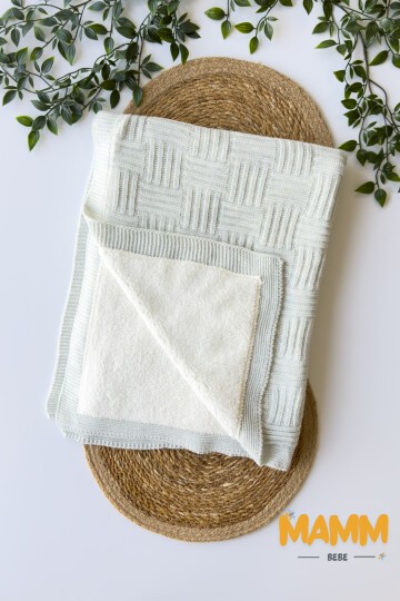 SEPET ÖRGÜ DESEN BEBE BATTANİYESİ GRİ