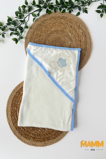 TAÇ DETAYLI HAVLU MAVİ