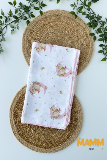 TEK KATLI FİL DESENLİ MÜSLİN BATTANİYE 80*90 CM