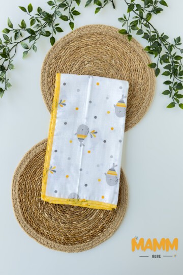 TEK KATLI BALİNA DESENLİ MÜSLİN BATTANİYE 80*90 CM