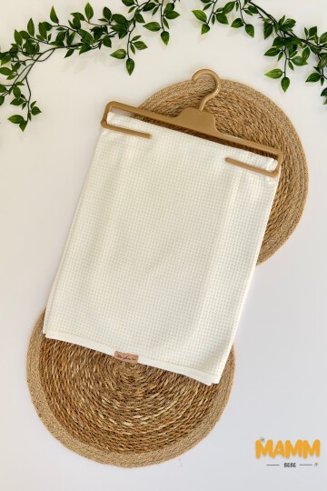 WAFFLE KUMAŞ BATTANİYE 80*90 CM EKRU