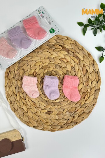 YENİDOĞAN 3LÜ KIZ ÇORAP