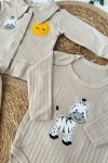 0-9 AY 3LÜ ZEBRA YAKALI TAKIM KAHVE