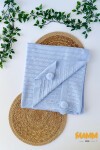 PONPONLU BATTANİYE 80X90 CM MAVİ