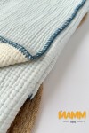 YANLARI OYALI DİKİŞLİ BEBE BATTANİYESİ MAVİ